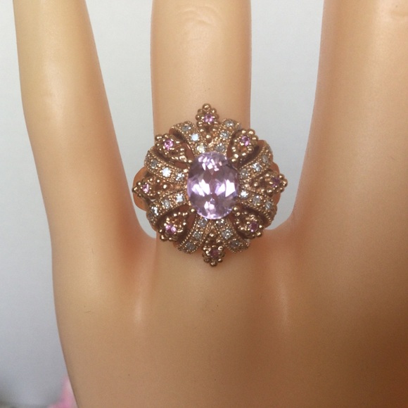 14k ROSE GOLD KUNZITE RING - Picture 4 of 6